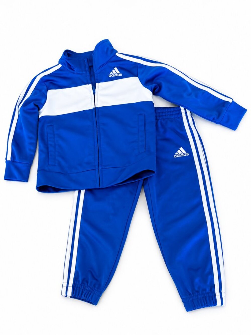 Adidas Toddler Tracksuit 24 Months Blue 2 Piece Jogger Set Track Suit